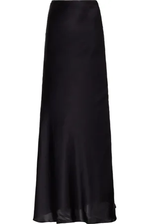 FRANCOISE Exclusive Louise Flared Deadstock Silk Crepe Maxi Skirt, , FR 34
