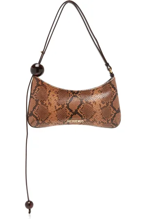 Jacquemus Snake-Print Leather Shoulder Bag, , OS