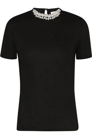 ZIMMERMANN Crush Embellished Linen T-Shirt, , 0