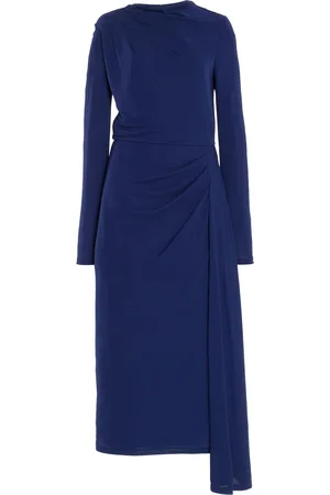 Erdem Draped Crepe Midi Dress, , UK 14