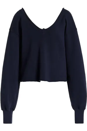 Les Tien Veronica Off-The-Shoulder Cotton Sweatshirt, , XS