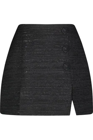 Matthew Bruch Kick-Pleat Tweed Mini Skirt, , US 0