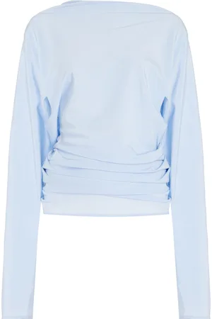 Proenza Schouler Keegan Silk-Blend Top, , US 4