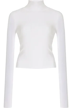 BRANDON MAXWELL The Cooper Ribbed-Knit Turtleneck Sweater, , M