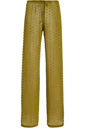 DRIES VAN NOTEN Pachas Studded Voile Skinny Pants, , FR 40