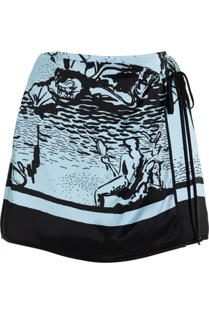 SIR Dreamwood Silk Mini Skirt, , 1
