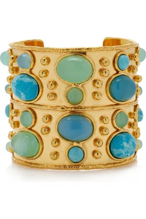 Sylvia Toledano Byzance 22K Gold-Plated Multi-Stone Cuff, , OS, , Gifts For Her
