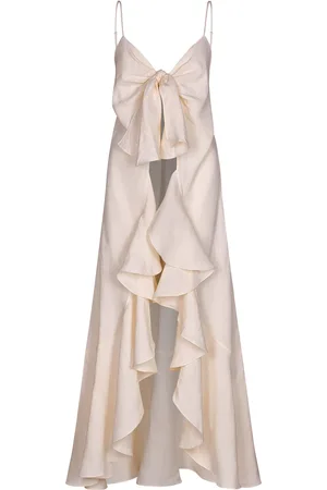 JOHANNA ORTIZ Zambra Long Ruffled Organic Linen Top, , US 0
