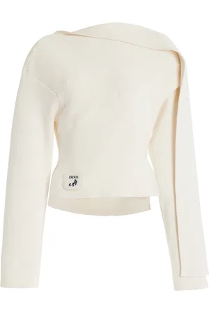 Erdem Draped Organic Cotton-Wool Sweater, , XS