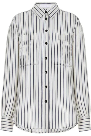 Proenza Schouler Eliana Striped Poplin Shirt, , M