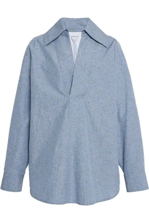 Bottega Veneta Oversized Cotton-Linen Shirt, , IT 32