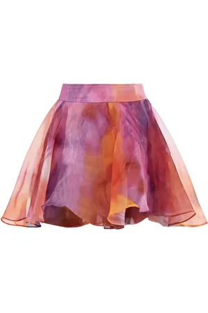 Andrea Iyamah Flared Organza Shorts, , L