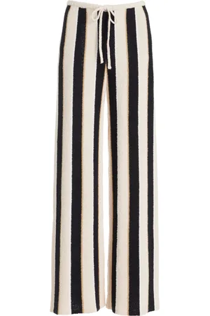 Zulu & Zephyr Striped Cotton-Linen Knit Pants, , US 8