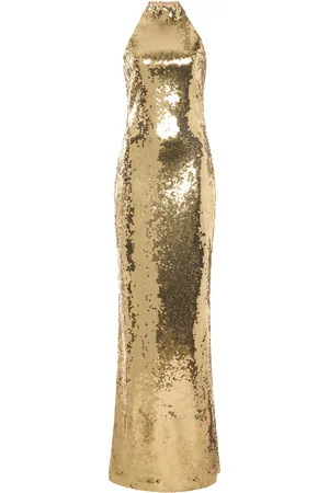 Sergio Hudson Sequined Maxi Halter Dress, , US 4