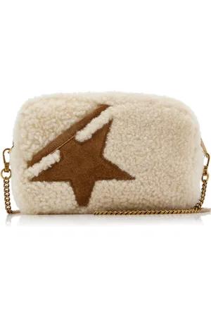 Golden Goose Mini Star Shearling; Suede Crossbody Bag, , OS