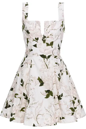 Agua by Agua Bendita Agua Gardenia Printed Cotton Mini Dress, , L