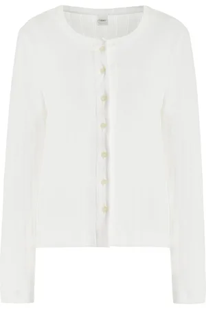 Leset Pointelle-Knit Cotton Cardigan, , XS