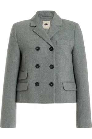 THE GARMENT Mille Double-Breasted Wool-Blend Blazer, , UK 10