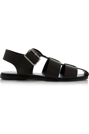 Aeyde Whit Leather Fisherman Sandals, , IT 36