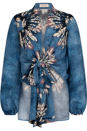 Silvia Tcherassi Honey Tie-Front Blouse, , L
