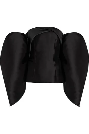 E.stott Chandra Off-The-Shoulder Satin-Twill Top, , UK 8