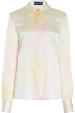 Sergio Hudson Button-Down Silk Blouse, , US 2