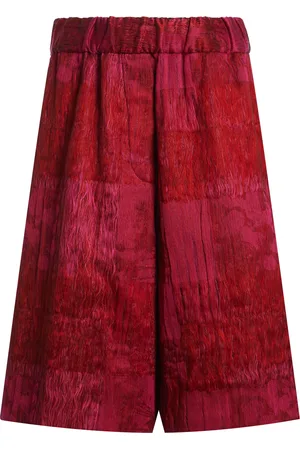 DRIES VAN NOTEN Jacquard Wide-Leg Shorts, , S