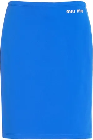 Miu Miu Stretch-Nylon Midi Skirt, , IT 38