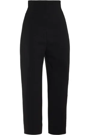 Carolina Herrera High-Waist Stretch-Wool Capri Pants, , US 10