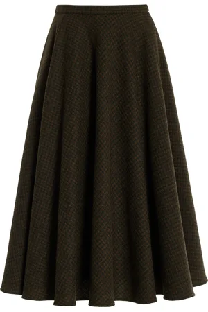 LENA HOSCHEK Heritage Wool Midi Skirt, , M