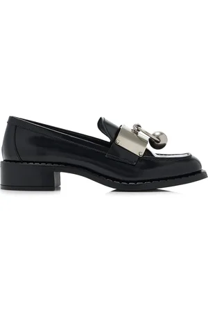 Prada Metal-Detailed Leather Loafers, , IT 36