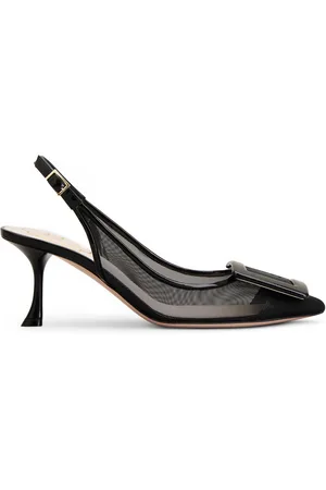 Roger Vivier Viv In The City Mesh Slingback Pumps, , IT 36
