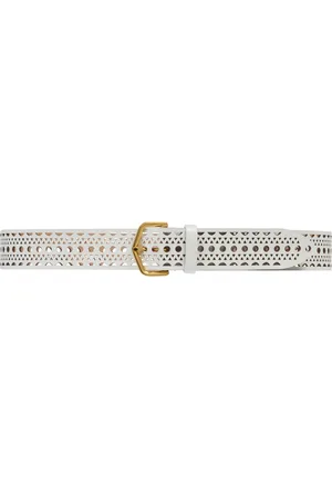 Alaïa Neo Vienne Leather Belt, , 80 cm