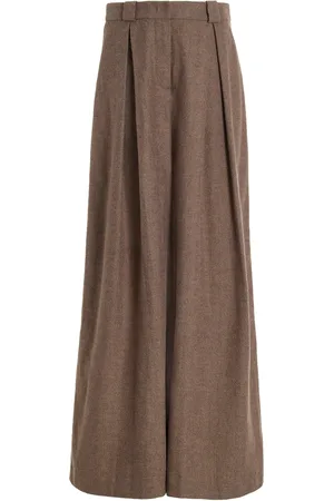 THE GARMENT Alpine Pleated Cotton Wide-Leg Pants, , UK 8