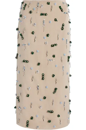 CHRISTOPHER ESBER Embla Beaded Woven Midi Skirt, , AU 10