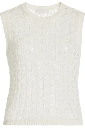 ZIMMERMANN Wylie Cropped Cotton Tank Top, , 3