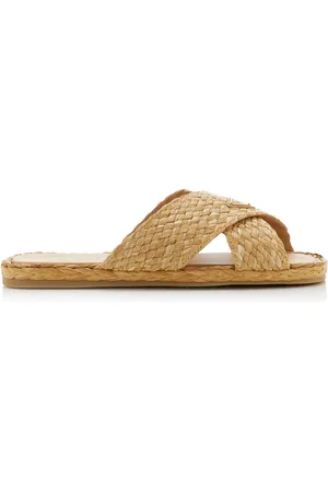 Prada Raffia Sandals, , IT 35