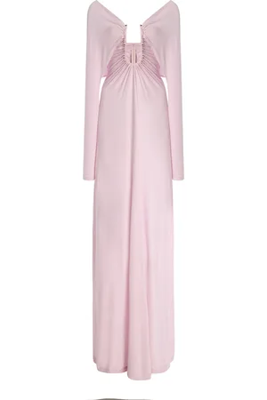 CHRISTOPHER ESBER Arched Palm Jersey Off-The-Shoulder Gown, , AU 12