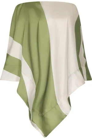 Andres Otalora Luana Strapless Satin Scarf Top, , US 10