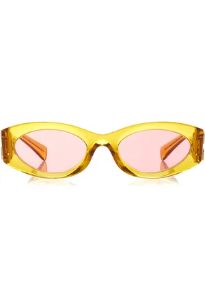 Miu Miu Glimpse Oval-Frame Acetate Sunglasses, , OS