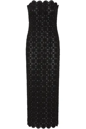 St Agni Crocheted Organic Cotton Midi Dress, , L