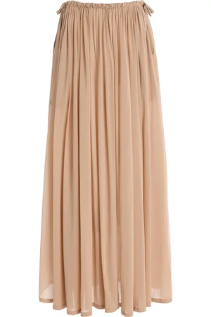 Serafini Gathered Stretch-Tulle Maxi Skirt, , IT 40