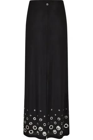 Paco rabanne Eyelet-Detailed Cupro Maxi Skirt, , FR 34