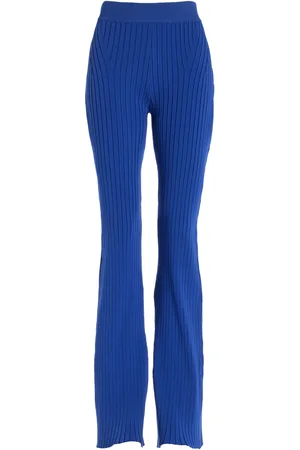 High Hannah Ribbed-Knit Flared Pants, , S