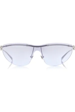 Gucci Mask-Frame Metal Sunglasses, , OS