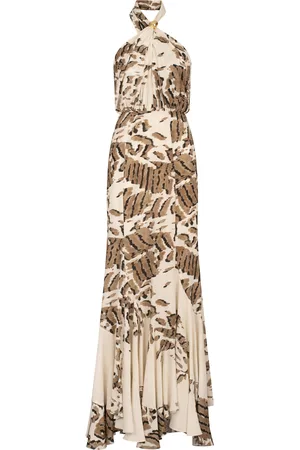 Silvia Tcherassi Raisa Printed Halter Gown, , L