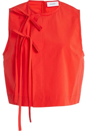 Bondi Born Avila Cropped Cotton Top, , XS