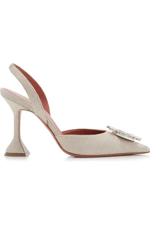 Amina Muaddi Begum Canvas Slingback Pumps, , IT 36