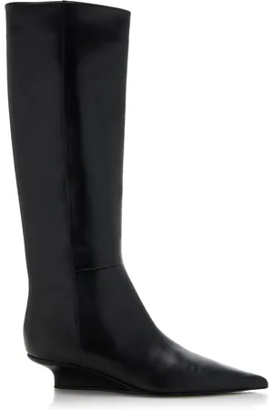 Totême Illusion Leather Knee Boots, , IT 36