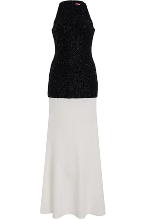 Staud Waltz Beaded Maxi Dress, /white, XS